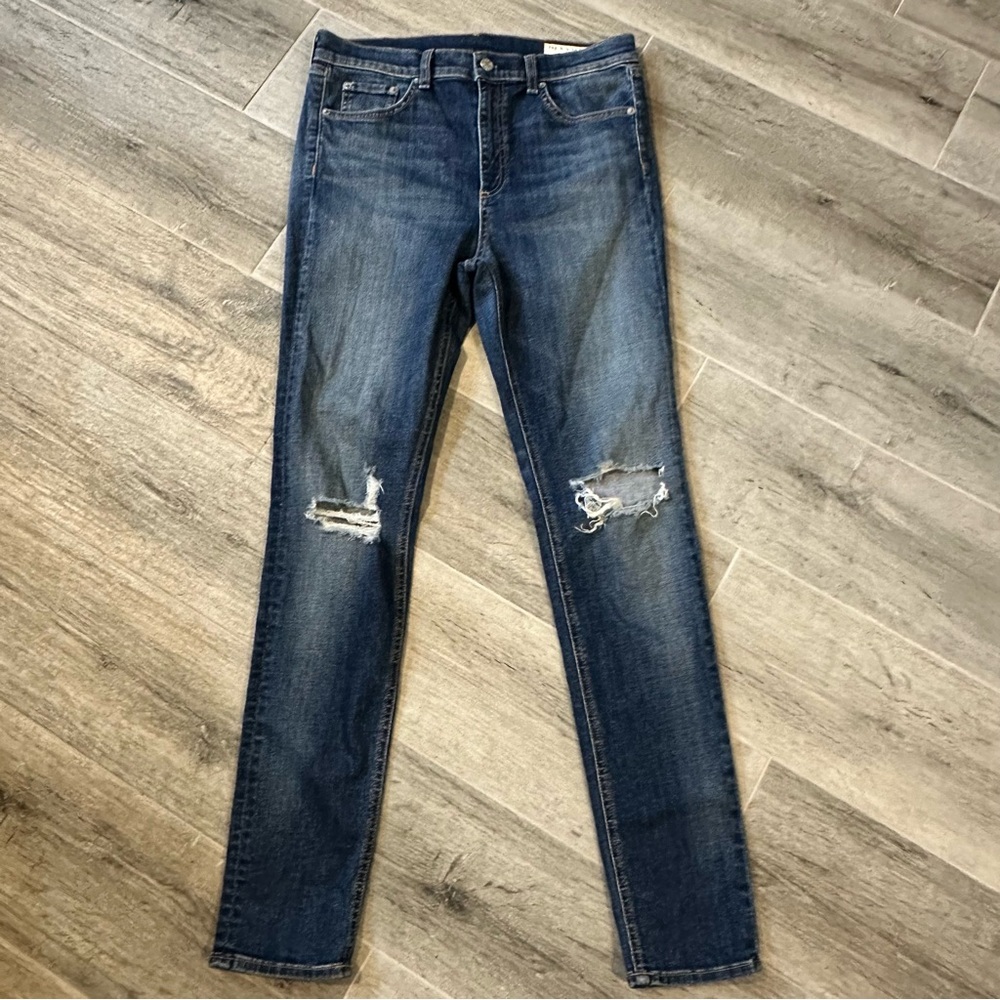 Rag And Bone Woman’s High-Rise Skinny Distress Jeans Size 31